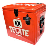 Hielera Tecate Metal 32x26x31cm Alto Destapador