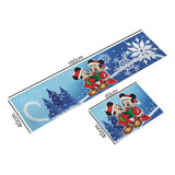 Kit Cozinha Tapete Capacho Mickey E Minnie Natal Kt132