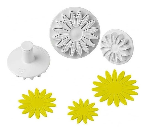 Cortantes Expulsor Girasoles Gerberas Pasta Goma Porcelana 