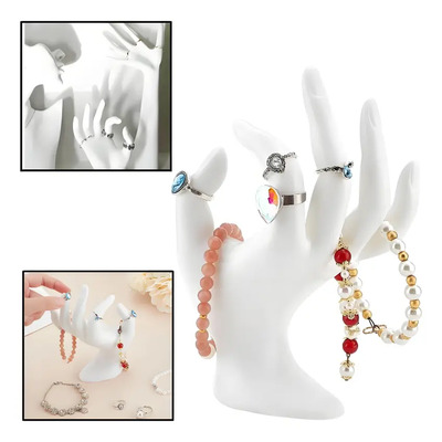 Velstron Mano Exhibidor De Anillos Soporte Para Joyería Joyas Maniqui Blanco | Meses sin interés