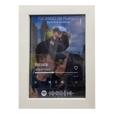 Quadro Porta Retrato Foto Música Spotify Casal Personalizado