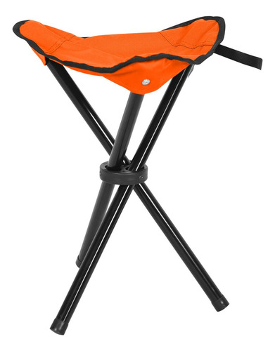 Banco Camping Plegable Tela Reforzada Liviana. En Gravedad X Color Naranja