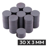 100 Imanes Redondos 30x3mm Biomagnetismo Arte Refrigerador