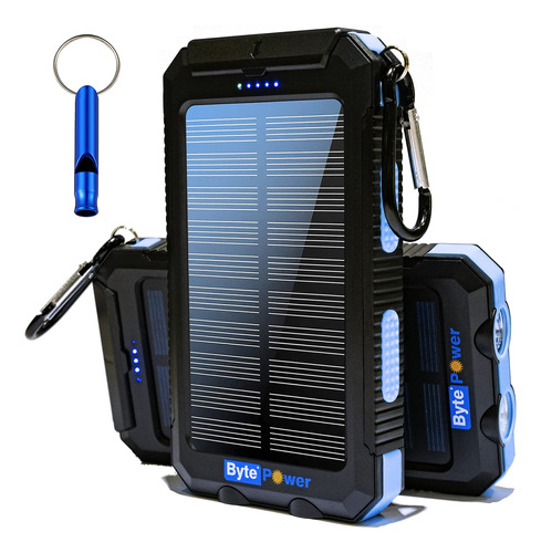 Cargador Portatil Solar Power Bank 20000 Mah Color Azul