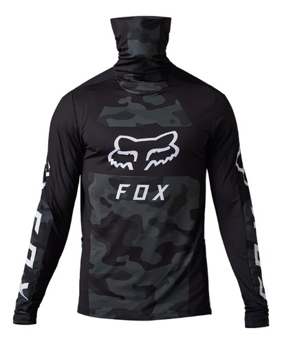 Jersey Fox Modelo Ranger Drive Black Camo Krux Motocross Bmx