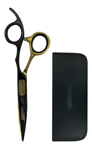 Tijera De Corte Filo Navaja Style Cut 6'' Black Gold Estuche