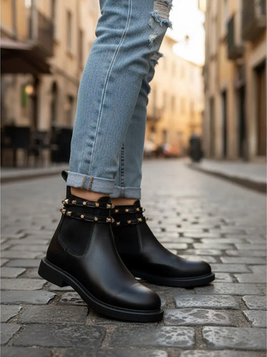 Botas Efe Halo Negro 343002 Botines Mujer | Meses sin interés
