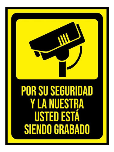   Señalización Aviso Camaras De Seguridad Medidas 30x20