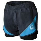 Short Con Calza Black Rock Speed Mujer Running Premium