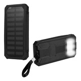 Cargador Solar Carga Rapida Linterna Led Camping Impermeable