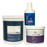 Wella Kit Blondorplex Nº1 800g E Nº2 500ml + Ox 40 Vol. 1l