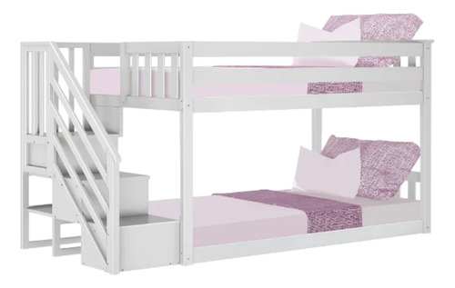 Litera Max Barnizado En Blanco Bases Mueble Litera Cama