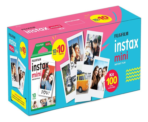 Filme Instax Mini 8 9 11 12 Pack Fuji Original Com 100 Fotos