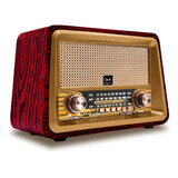 Radio Portátil Bluetooth Retro Stezzano Mlab Usb Am Fm Fj