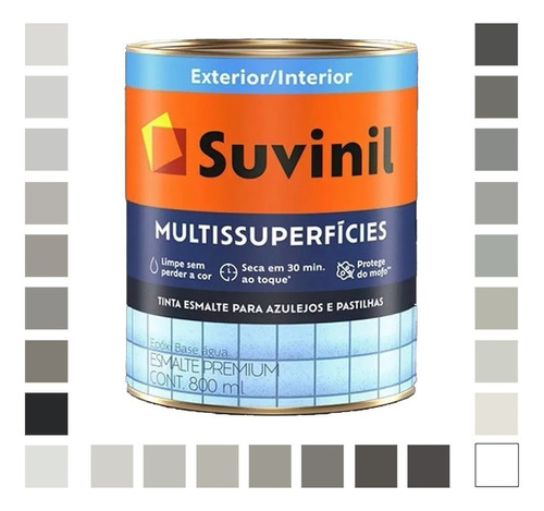 Tinta Epóxi Para Cozinhas E Banheiros 800ml Cinzas - Suvinil