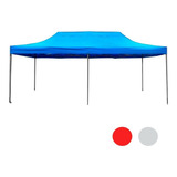 Toldo Plegable 3x6 Acero Reforzado Calidad Industrial Color Azul