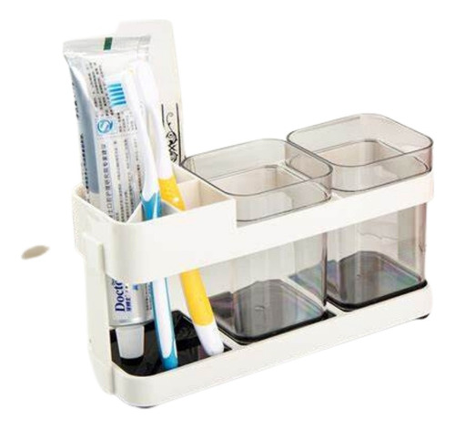 Organizador Set Baño Vaso Cepillos Deco Acrilico