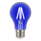 Lâmpada Led Bulbo Filamento A60 4w Colorida E27 Taschibra Cor Da Luz Azul 110v/220v