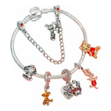 Pulsera Winnie Burro Tiger Compatible Pandor Regalo Amistad