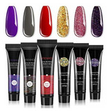 Esmalte - Vrenmol Glitter Poly Nails Gel Nail Extender Gel B