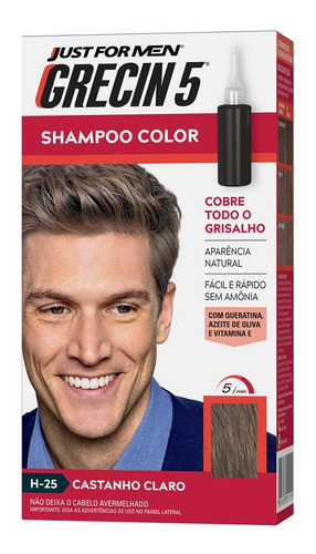 Grecin 5 Shampoo Color Tonalizante Castanho Claro 