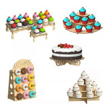 Kit Candy Bar 7 Piezas Para Mesa De Dulces, Mdf  Rge18