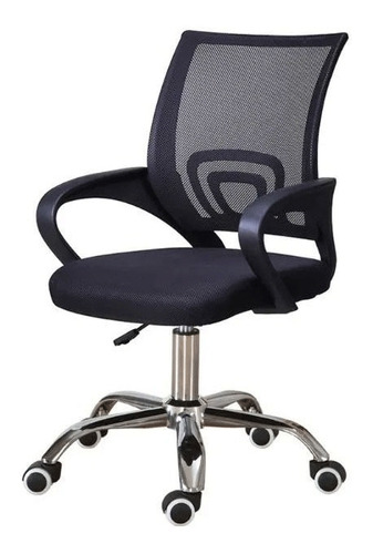 Silla De Escritorio Eshopangie 1223 Ergonómica  Negra Con Tapizado De Mesh