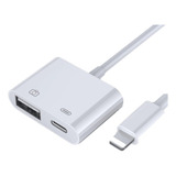 Adaptador Duplo Usb Ligtning Compativel Com iPhone iPad