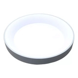 Aplique Plafon Led Redondo Bagel 32w Luz Calida Color Blanco