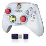 Controles Bluetooth Easysmx X15 Inalambric Para Nintendo Pc Color Blanco