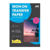 Ppd Inkjet Premium Iron-on Dark T Shirt Transfers Papel Ltr 