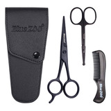 Bluezoo Kit De Tijeras Y Peine Para Bigote Para Barba Para E