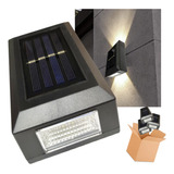 Pack 3 Lámparas Solar Exterior De Pared Led 10w Fotocelda