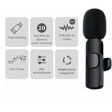 Microfone Lapela Wireless Sem Fio Para iPhone iPad Lightnin