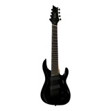 Guitarra Eléctrica Harley Benton Progressive Series R-458 Fanfret De Tilo 2018 Black High-gloss Brillante Con Diapasón De Amaranto