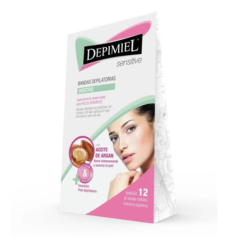 Depimiel Bandas Depilatorias Rostro Argan X 12 Unidades