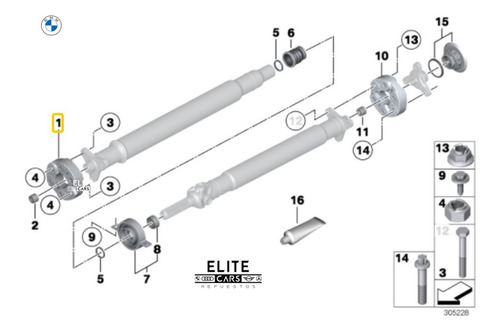 Caucho Cardan Para Bmw X6 F16 Xdrive 35i Foto 2