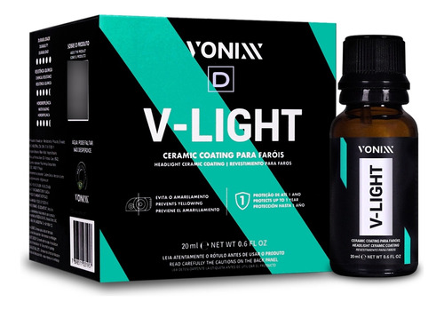 Vitrificador Para Farol V-light 20ml Ceramic Coating Vonixx