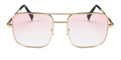 Lentes Piloto Vintage Cuadrado Shtarkr Gradiente Clear Unisx