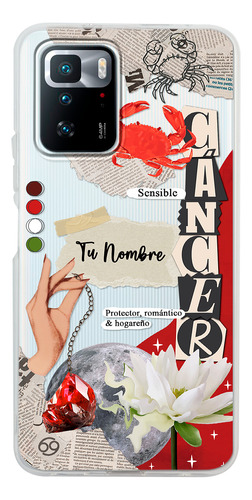 Funda Para Xiaomi Mujer Signo Zodiaco Cáncer Con Tu Nombre