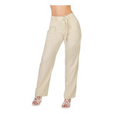 Pantalón Mujer Ivory Con Cinturón 915-18