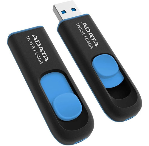 Memoria Usb Adata Uv128 Auv128-64g-rbe 64gb 3.2 Negro-azul