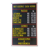 Painel Tabela De Preços 180x60 Açougue Bar Pub Padaria