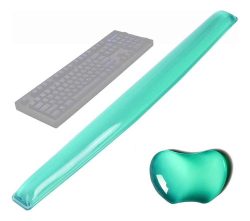 Juego De Reposamuñecas Para Teclado De Gel De Silicona Plus 