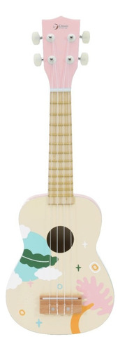 Ukelele Infantil Classic World Madera Rosa Celeste Guitarra