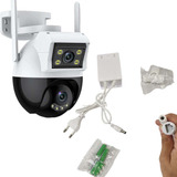 Camera Segurança Dupla Vigilancia Visao Noturna Dual Audio