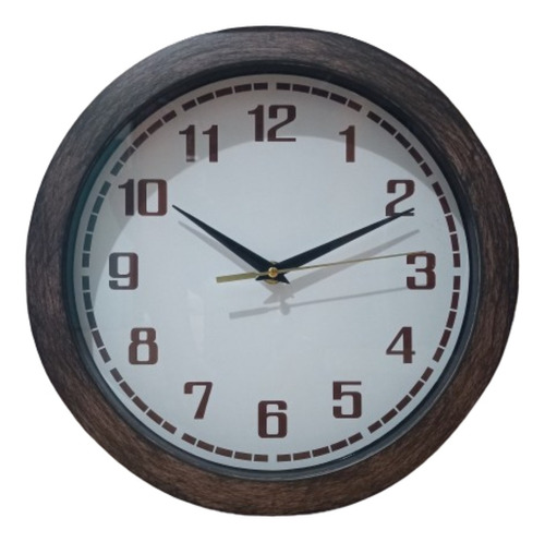 Reloj De Pared Classic 28cm Color Madera