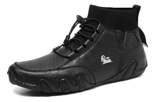 Botas De Cuero Para Hombre, Zapatillas Altas