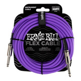 Cable De Plug 6.3mm Macho/macho Ernie Ball 6.10 Mts., Morado