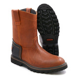 Bota Piel Roper Resistente Hombre Truck Trabajo Cafe Botin 